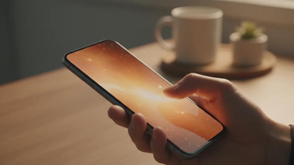 Sinyal çubuğuyla birlikte mobil şebeke ayarlarını gösteren bir akıllı telefonun yakın çekimi